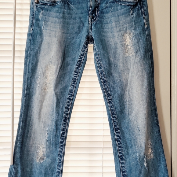MISS ME Womens Bootcut distressed Jeans 28 - Picture 3 of 14
